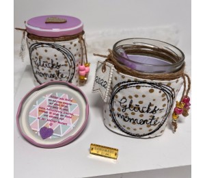 Stickserie ITH - Wunschglas Glücksglas Anhänger & liebe Worte